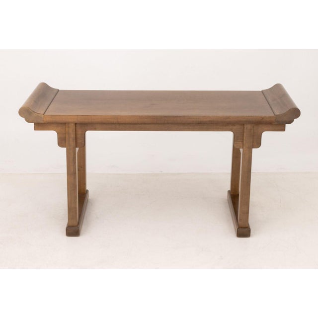 Asian Modern Wood Console Table. 30.5" H x 60"W x 22.75" D. Provenance: From a 480 Park Avenue Collection.
