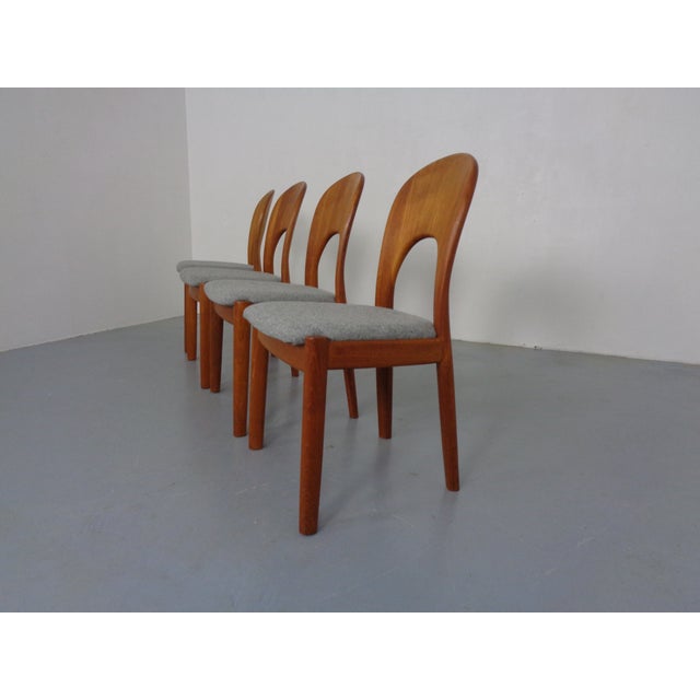 Hornslet Møbelfabrik Vintage Morten Dining Chairs in Teak by Niels Koefoed for Hornslet Møbelfabrik, 1970s, Set of 4 For Sale - Image 4 of 16