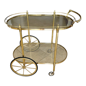 Italian Neo-Classic Brass Bar or Tea Cart