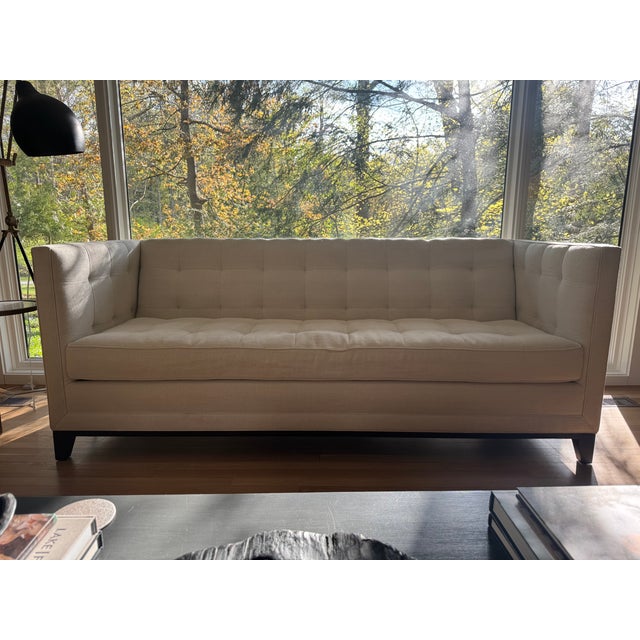 Tuxedo-Style 84" Sofa For Sale - Image 4 of 5