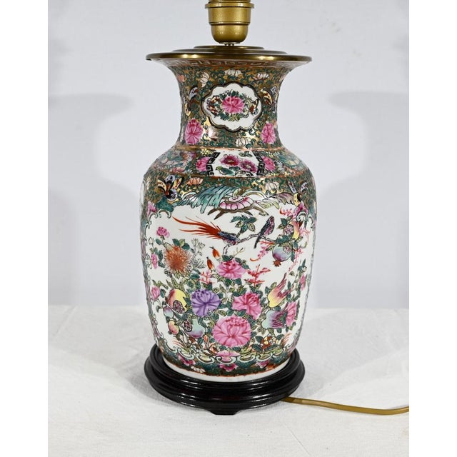 Canton Porcelain Lamp, China, Late 19th Century For Sale - Image 11 of 18