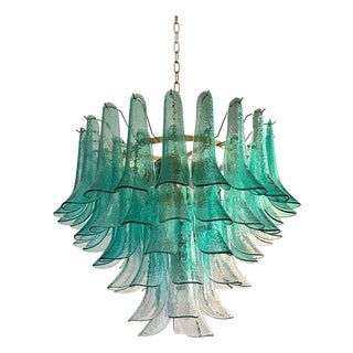 Green-Weather Sella Petali Chandelier in Mazzega Style by Simoeng For Sale