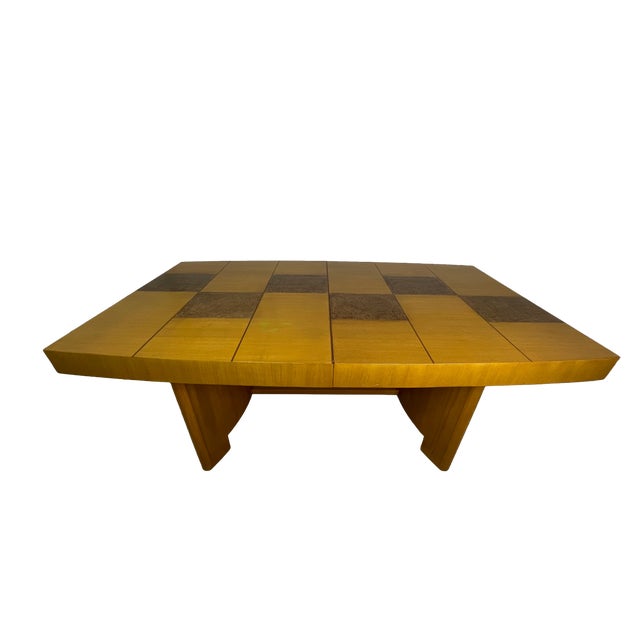 Sculptural Mid-Century Blonde Mahogany Dining Table by Herman Miller With Burlwood Patchwork Top & Leaves, 1940s For Sale - Image 9 of 18
