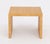 B&B Italia Blonde Wood Side Table, label to underside. 18" H x 23.75" W x 23.75" D. Provenance: From an East 62nd Street...