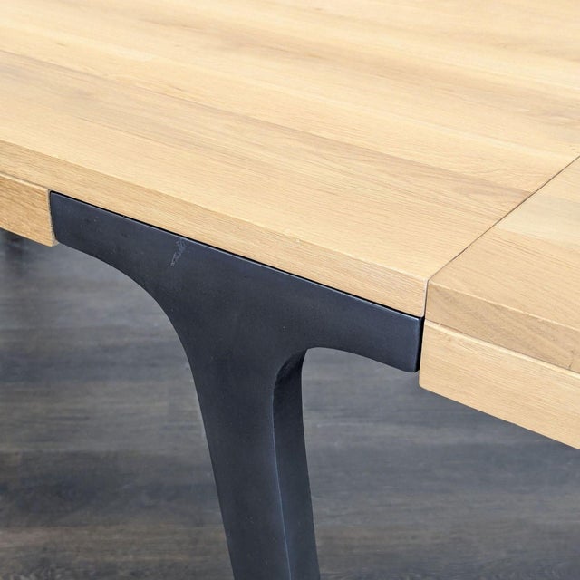 Wood Crate & Barrel Lakin Expandable Dining Table For Sale - Image 7 of 7