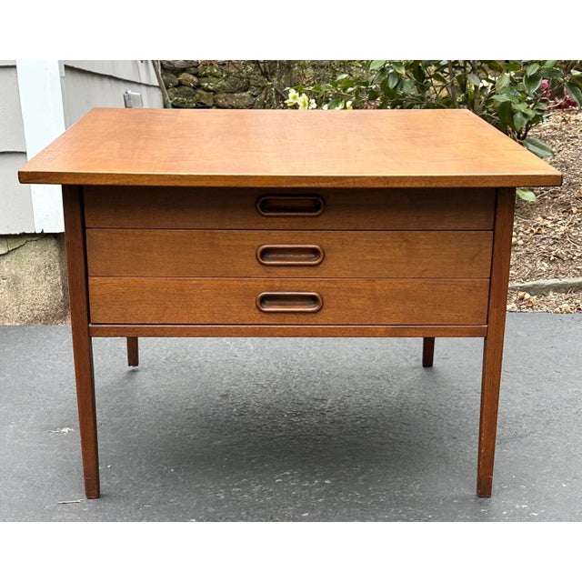 Jack Cartwright for Founders MidCentury Modern Walnut ThreeDrawer