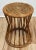 Vintage scorched bamboo stool with woven wicker top. Alternative use as a plant stand. Stands at 15.5"H. Base slightly...