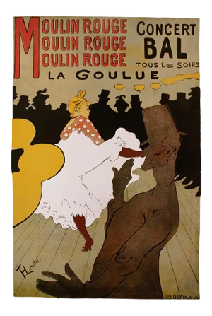 1992 After Henri De Toulouse-Lautrec "Moulin Rouge: La Goulue", First German Edition Large Poster