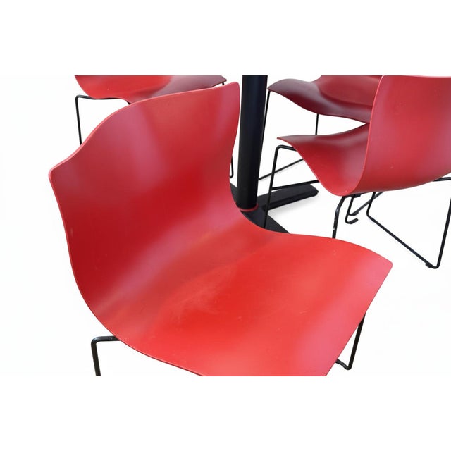Knoll 1980s Handkerchief Chairs With Matching Table by Massimo & Lella Vignelli for Knoll International - 5pcs For Sale - Image 4 of 14