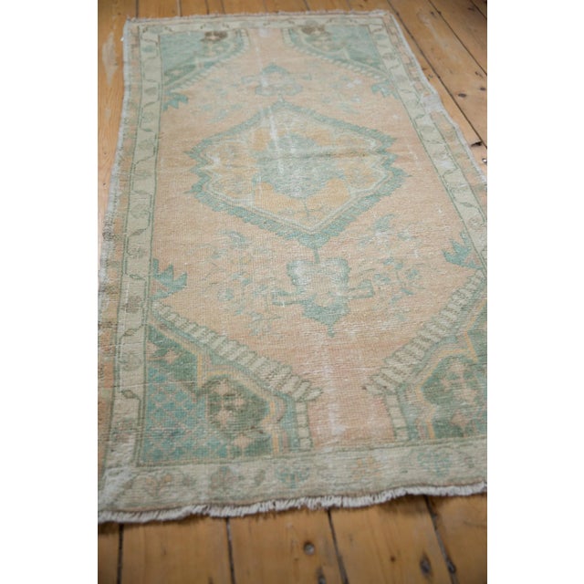 Peach Vintage Distressed Oushak Rug - 2'10" X 5'3" For Sale - Image 8 of 10