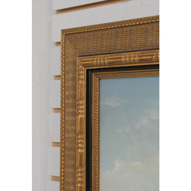 Artist Signed Oil on Canvas Tall Ships Painting For Sale In Philadelphia - Image 6 of 14