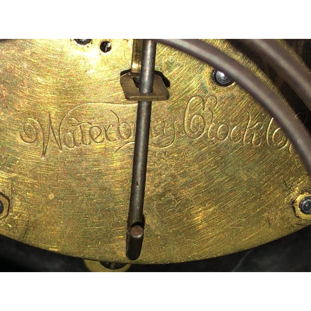 Metal Early 20th Century Waterbury Mantle Clock For Sale - Image 7 of 13