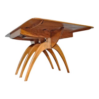 1960s Heywood Wakefield Wishbone Mid Century Extending Dining Table With 2 Leaves For Sale