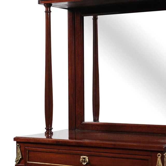 Traditional Dressing Table Vanity Table in Mahogany, Netherlands, 1830s For Sale - Image 3 of 5