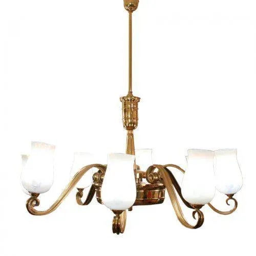 Medusa ceiling light, hand brown clear and frost submerso components on a brushed steel structure. Design by Simone...