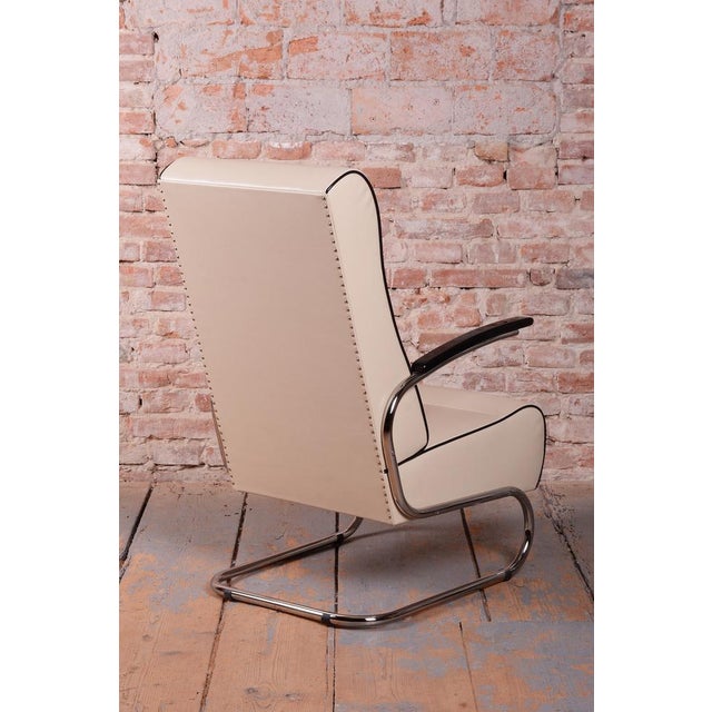 Bauhaus Armchair FN24 in Chrome and Leather attributed to Mücke-Melder, Czech, 1930s For Sale - Image 11 of 16
