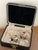 Antique Leaf Design Silver Plated Salt and Pepper Shakers in Satin Lined Case - 3 pcs For Sale - Image 12 of 12