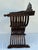 Antique Carved Wood Side Chair: Savonarola Carved Hardwood Accent Chair For Sale - Image 4 of 12