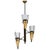 Vintage Three-Light Suspended Lamp in Metal and Glass, Italy, 1950s For Sale - Image 6 of 6
