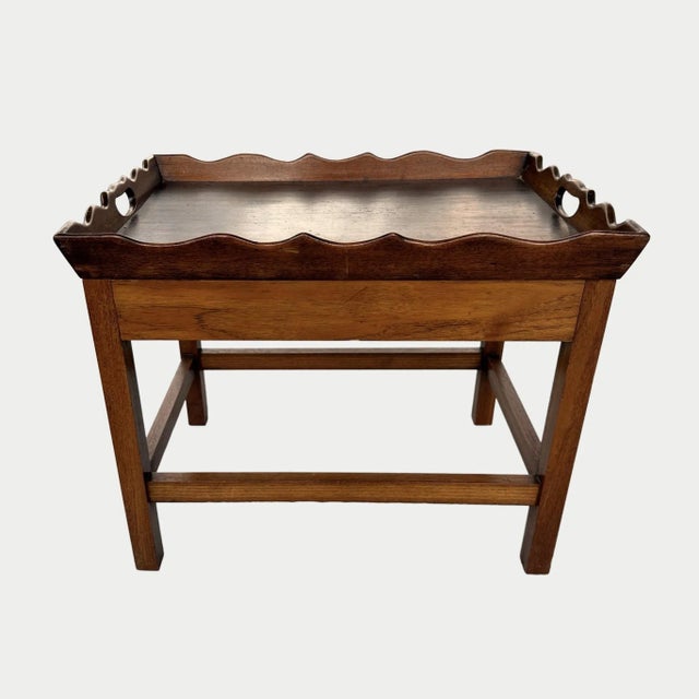 Antique Georgian Mahogany Butler’s Tray and Stand For Sale - Image 4 of 9