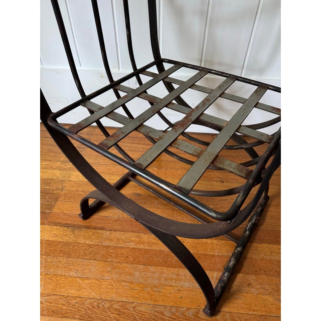 1950s Scrolled Iron Cerule Bench For Sale In Philadelphia - Image 6 of 9