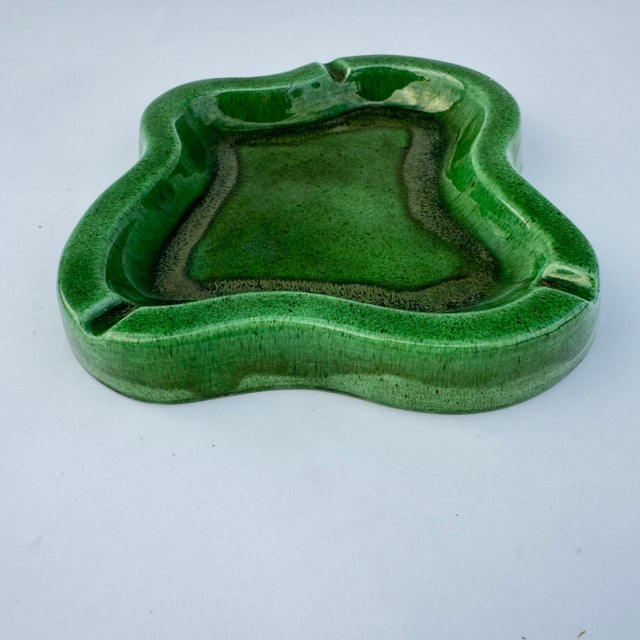 1960s Green Ceramic Free Form Vide Poche or Catchall For Sale In Columbia, SC - Image 6 of 10