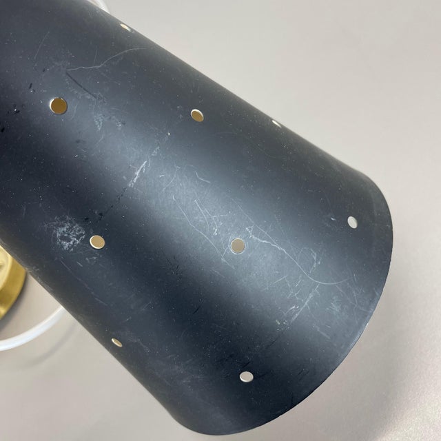 Minimalist Adjustable Brass Wall Hanging Light, Italy, 1960s For Sale - Image 14 of 18