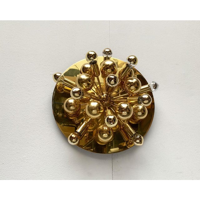Mid-Century Modern German Brass Atomic Ceiling Lamp by Dorothee Becker for Cosack, 1970s For Sale - Image 5 of 18