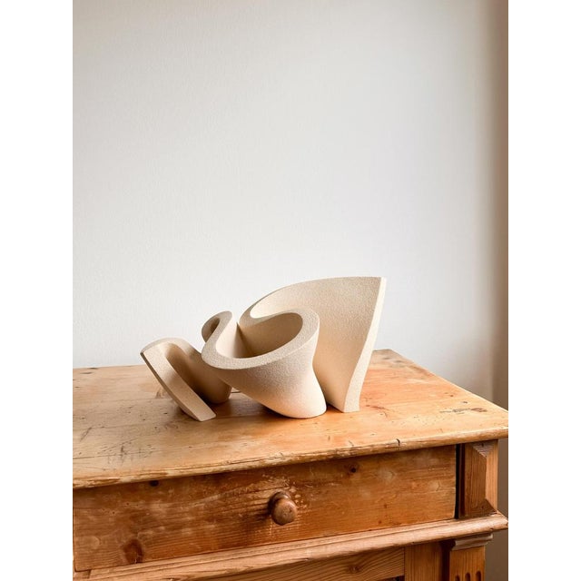 Ribbon Vase II in Stoneware Clay by Aleksandra Krasnopolska For Sale - Image 6 of 9