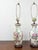 Off-white Mid 20th Century Floral Chinoiserie Lamps Pair Vintage Off White Pink Accent Asian Table Lamp - Pair For Sale - Image 8 of 9
