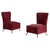 An Italian accent chair in the manner of Guglielmo Veronesi, from the 1950s. Upholstered in rich red velvet, the chairs...