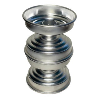 Rl 05 Maxi Candleholder in Silver Plated Brushed Brass by Caspal For Sale