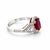 Gorgeous 18k White Gold 1.61ct No Heat Ruby Diamond Ring, Size 6.5 For Sale - Image 4 of 6
