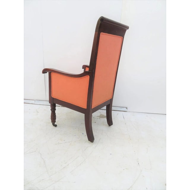 19th Century Empire Acanthus Carved Armchair For Sale - Image 4 of 7
