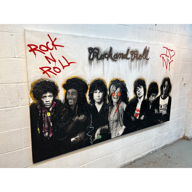 Pop Art "Rock & Roll Legends No. 2" Mixed-Media Pop Art by Hulbert Waldroup For Sale - Image 3 of 16