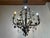 1990s Large Vintage 1990s Wrought Iron Floral Chandelier With Crystal Flowers & Grape Details For Sale - Image 5 of 18
