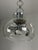 Glass and Steel 3-Light Pendant, Italy, 1970s For Sale - Image 3 of 8