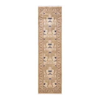 Mogul, One-of-a-Kind Hand-Knotted Area Rug in Ivory, 2' 7" x 9' 10" For Sale