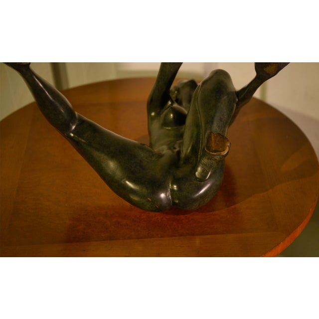 Black Bronze Sculpture of a Woman by Norbert Treca, 2000s For Sale - Image 8 of 13