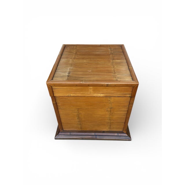 Mid 20th Century Kim3 International Furnishings Bamboo Box Side Tables For Sale - Image 4 of 14
