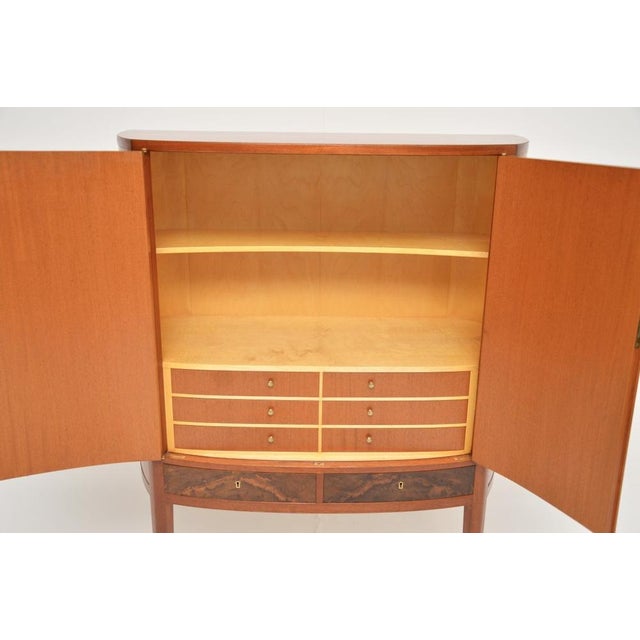 Vintage Swedish Walnut Drinks Cabinet by Johan Byström, 1958 For Sale - Image 4 of 14
