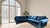 Modern A Baker Style Modern Dark Blue Velvet Upholstered 2 Pc Sectional Sofa. For Sale - Image 3 of 3