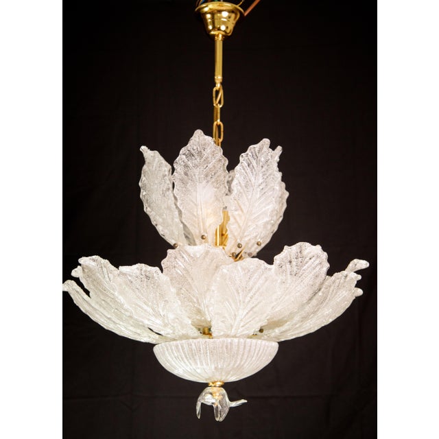 Large Midcentury Italian Murano Glass Chandelier, 1970s For Sale - Image 9 of 13