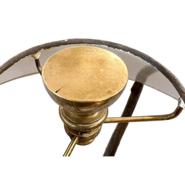 Unique Metal Table Lamp With Brass Accents by Designer Charles Hart For Sale - Image 4 of 10