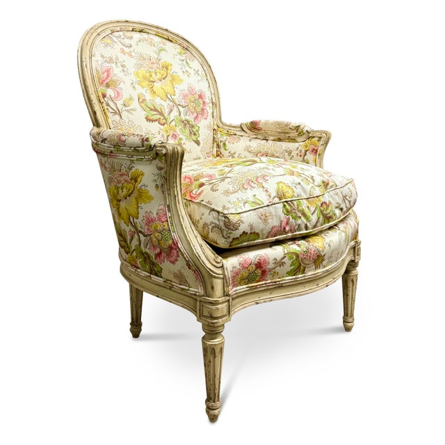 Vintage French Bergère Armchairs by Yale R. Burge For Sale - Image 12 of 12