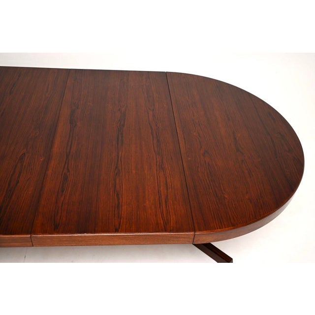 Brown Vintage Danish Dining Table by Johannes Andersen for Hans Bech, 1960 For Sale - Image 8 of 10