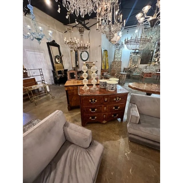 Early 21st Century Pair of Modern Gold Murano Glass Ball Form Lamps For Sale - Image 5 of 5