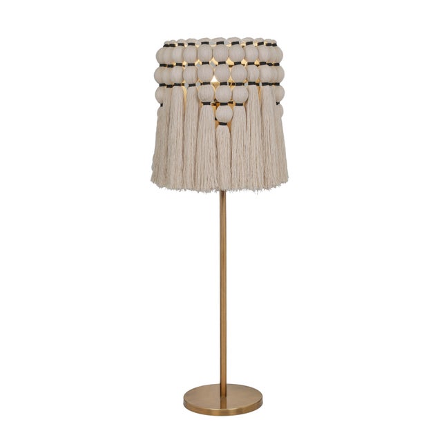 Boho Chic Tutu Natural Floor Lamp For Sale - Image 3 of 7