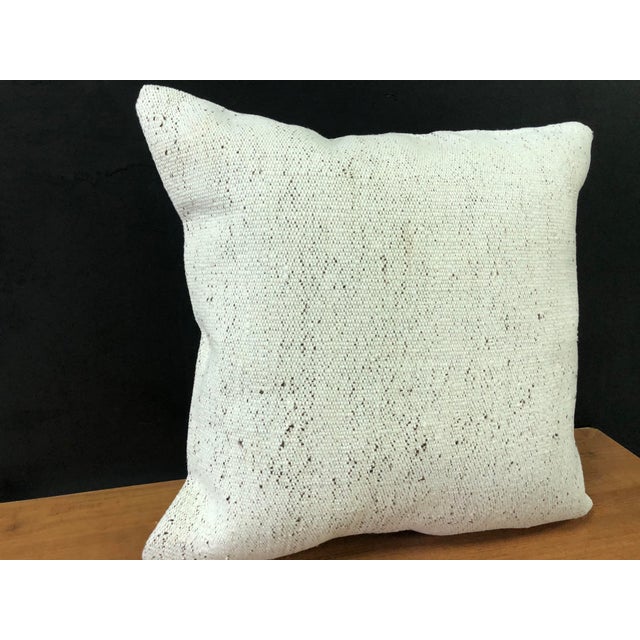 1960s Decorative White Cushion Cover, 1960s For Sale - Image 5 of 6