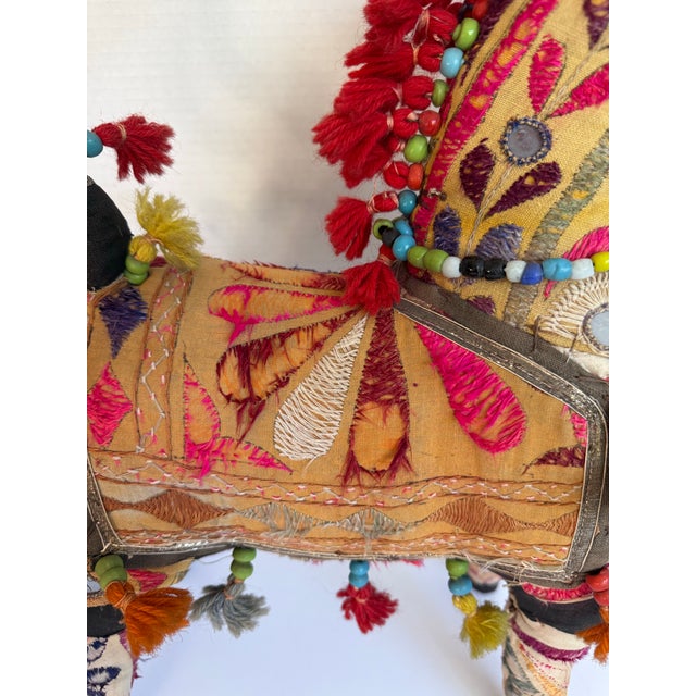 Attributed to Rajasthan (Rajasthani), India, this early 20th century folk art horse is handcrafted from a stuffed textile...